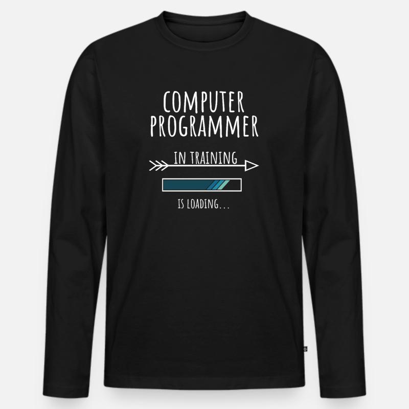 Geschenk Beruf Ausbildung Computerprogrammierer - Männer Premium Bio Langarmshirt - Schwarz