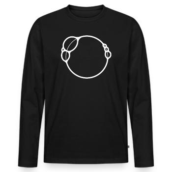 Bulles - T-shirt manches longues Premium bio Homme - noir - Devant - Nico (187cm)