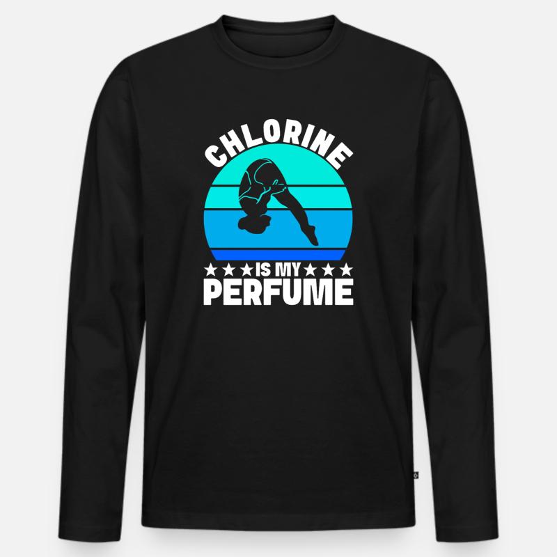 Kunstspringen Turmspringer Sprungbrett - Männer Premium Bio Langarmshirt - Schwarz