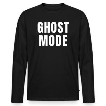 Ghost Mode Focus Power Mindset Success Growth - Men's Premium Organic Long Sleeve Shirt - black - Front - Nico (187cm)