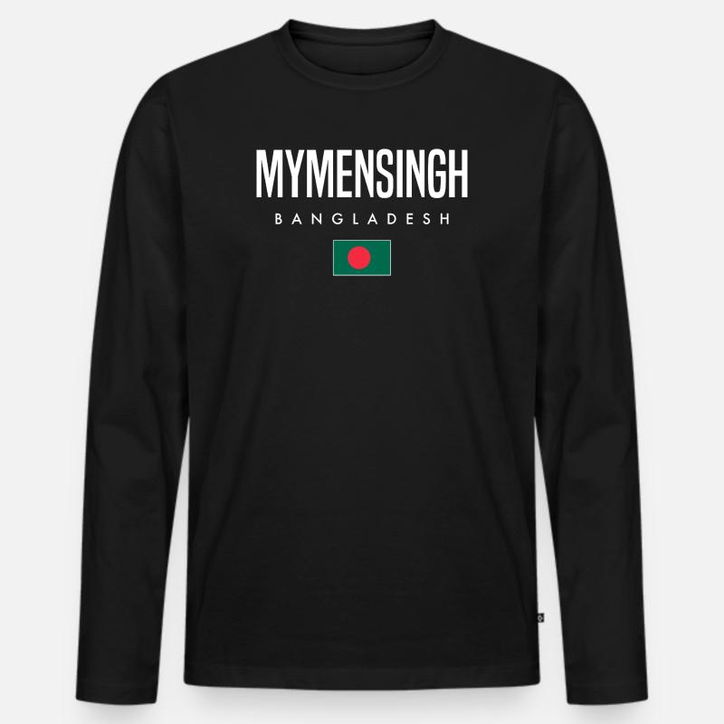 Mymensingh Bangladesch - Männer Premium Bio Langarmshirt - Schwarz