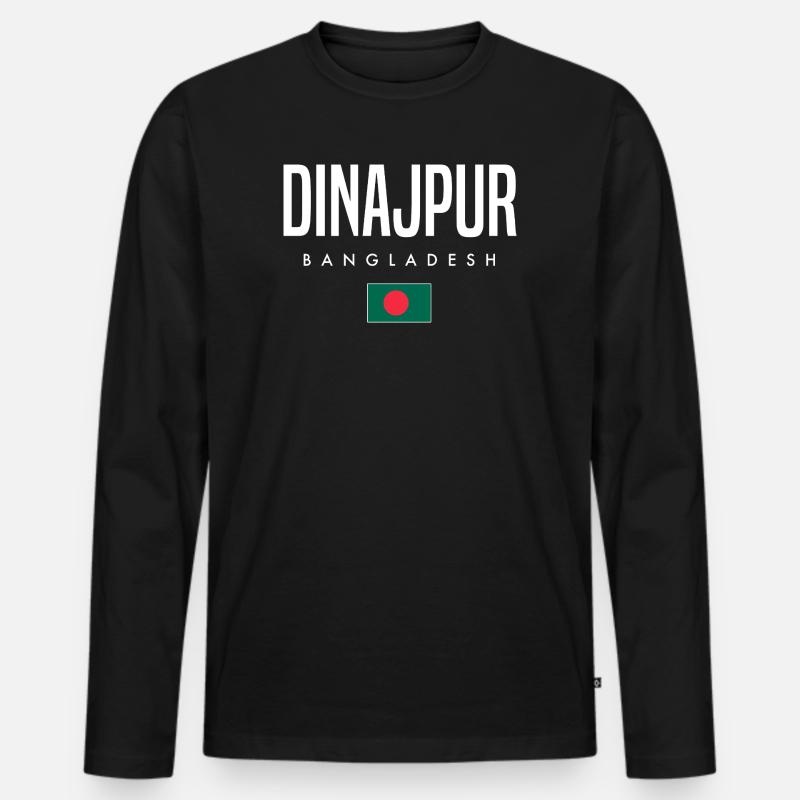 Dinajpur Bangladesch - Männer Premium Bio Langarmshirt - Schwarz