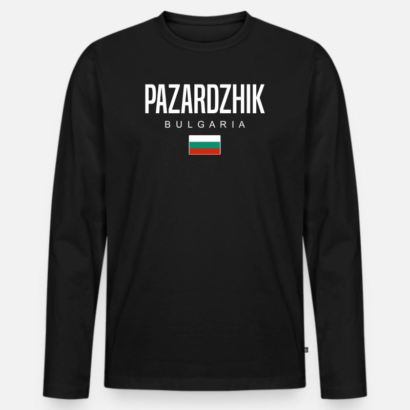 Pazardzhik Bulgarien - Männer Premium Bio Langarmshirt - Schwarz