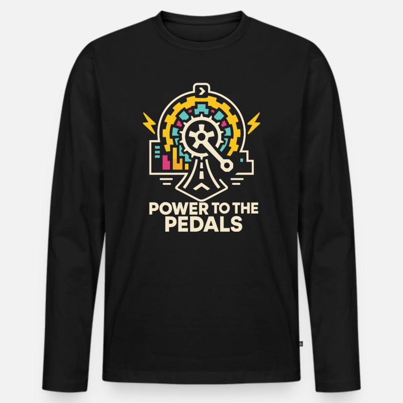 Futuristic bicycle design with lighting elements - Men's Premium Organic Long Sleeve Shirt - black