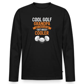 All I Want Is Golf Beer and Peaceful Fairway Days - Männer Premium Bio Langarmshirt - Schwarz - Vorne - Nico (187cm)