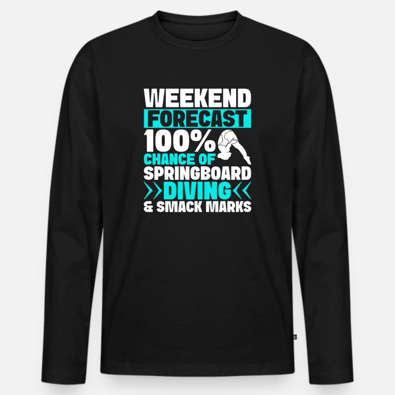 Kunstspringen Turmspringer Sprungbrett - Männer Premium Bio Langarmshirt - Schwarz