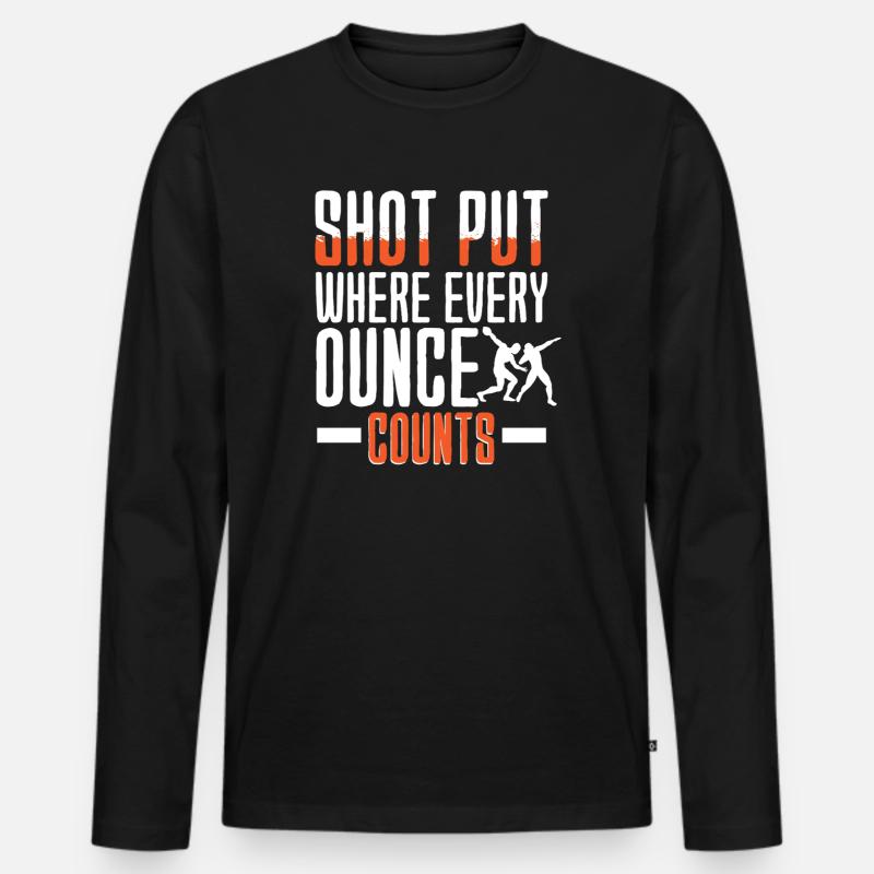 Kugelstoßen Kugelstoß Kugelstoßer - Männer Premium Bio Langarmshirt - Schwarz