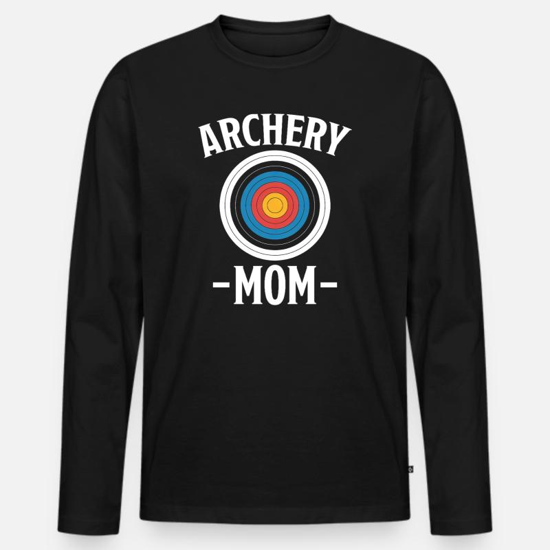 Bogenschießen Spruch Mutter Bogenschießen Geschenk - Männer Premium Bio Langarmshirt - Schwarz