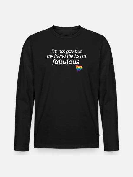 Ami fabuleux LGBTQ Pride Coeur Design - T-shirt manches longues Premium bio Homme - noir