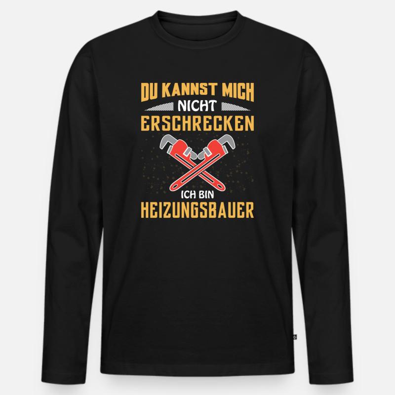 Heating engineer Heating construction Men's Premium Organic Long Sleeve Shirt