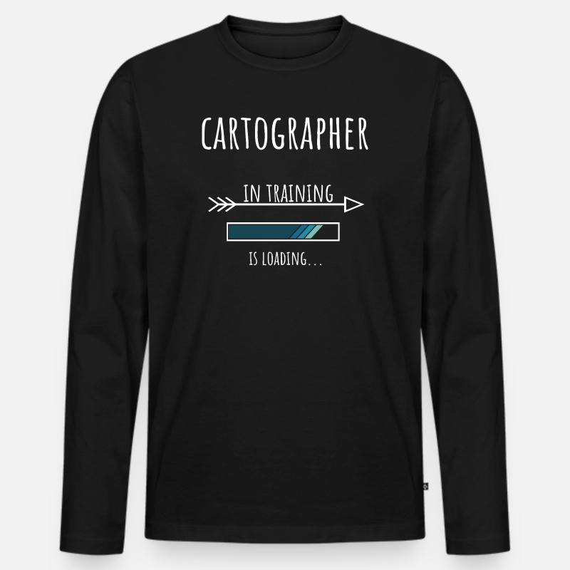 Geschenk Beruf Ausbildung Cartographer - Männer Premium Bio Langarmshirt - Schwarz