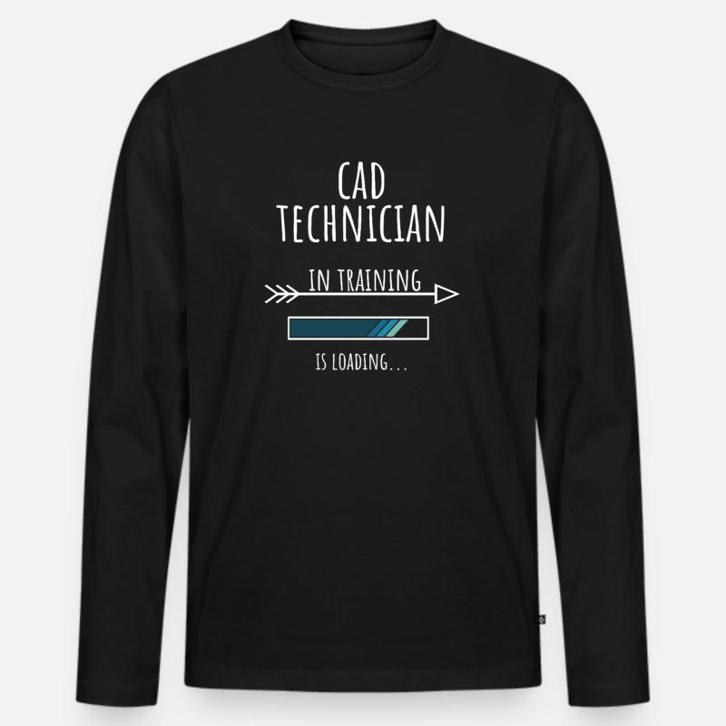 Gift Profession Training CAD Technician - Men's Premium Organic Long Sleeve Shirt - black