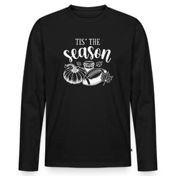 Conception d’atmosphère automnale d’Halloween - T-shirt manches longues Premium bio Homme - noir - Devant - Nico (187cm)