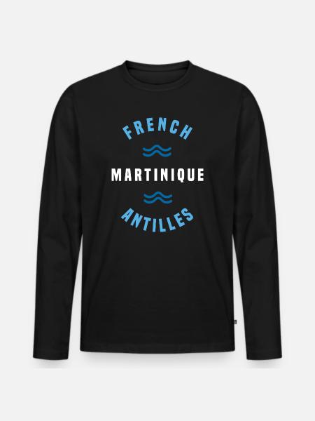 Caribbean Islands French Antilles Tropical - Men's Premium Organic Long Sleeve Shirt - black
