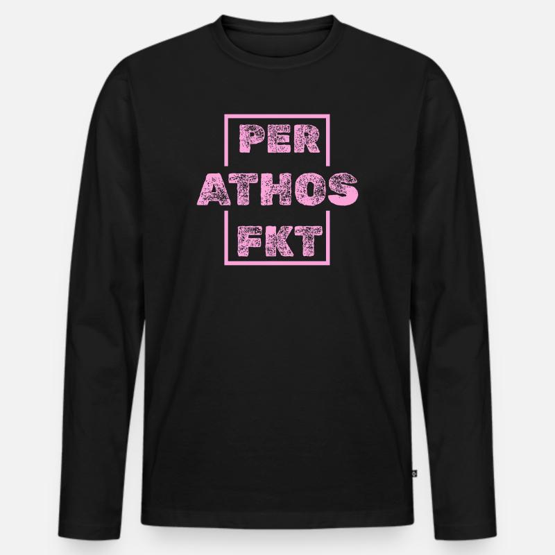 Athos als Athos - Männer Premium Bio Langarmshirt - Schwarz