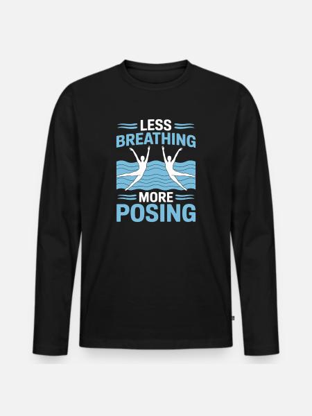 Synchronschwimmen Kunstschwimmen Wassersport - Männer Premium Bio Langarmshirt - Schwarz