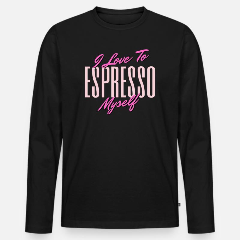 Express Love Selbstzitat Design - Männer Premium Bio Langarmshirt - Schwarz