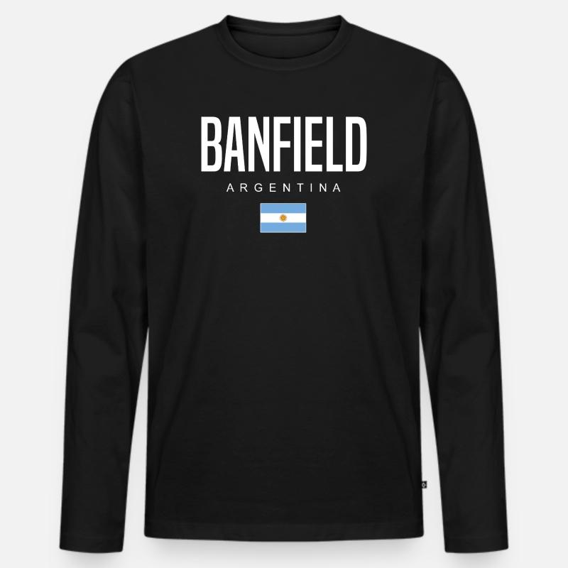 Banfield Argentinien Argentinier - Männer Premium Bio Langarmshirt - Schwarz