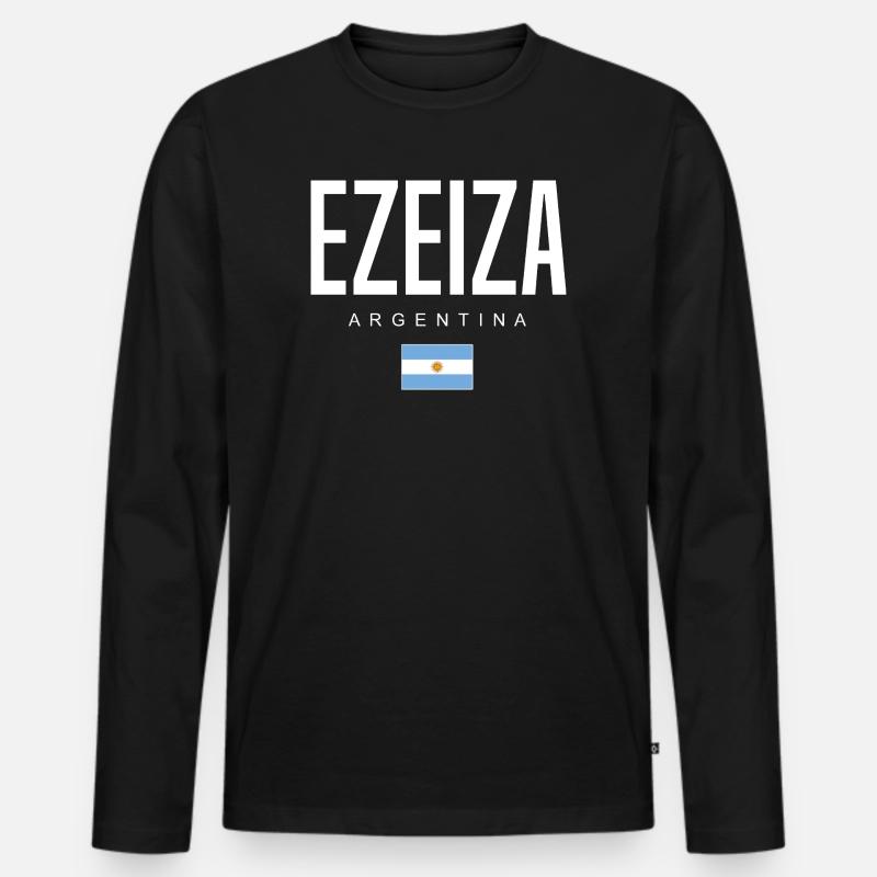 Ezeiza Argentinien Argentinier - Männer Premium Bio Langarmshirt - Schwarz