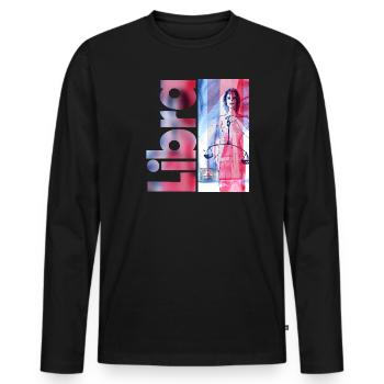 Zodiac sign Libra - Men's Premium Organic Long Sleeve Shirt - black - Front - Nico (187cm)