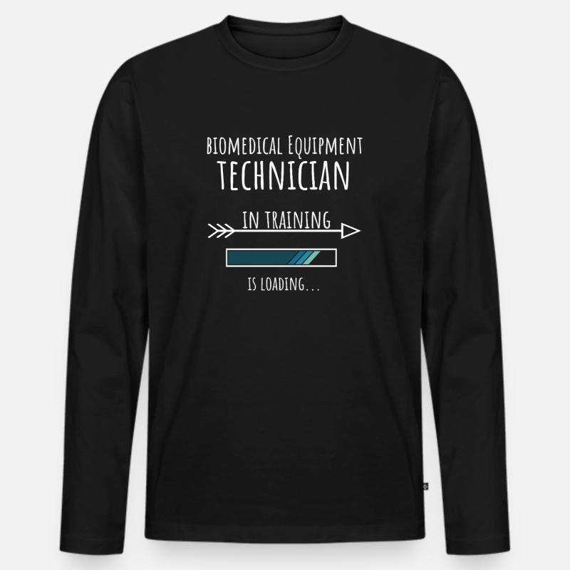 Geschenk Beruf Ausbildung Medizintechnik-Techniker - Männer Premium Bio Langarmshirt - Schwarz