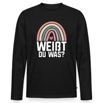 Grande Soeur Annonce Annonce Arc-en-ciel - T-shirt manches longues Premium bio Homme - noir - Devant - Nico (187cm)