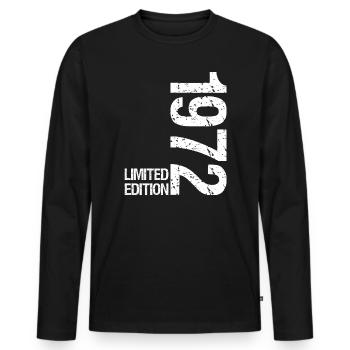 1972 Limited Edition Männer Geburtstag - Männer Premium Bio Langarmshirt - Schwarz - Vorne - Nico (187cm)