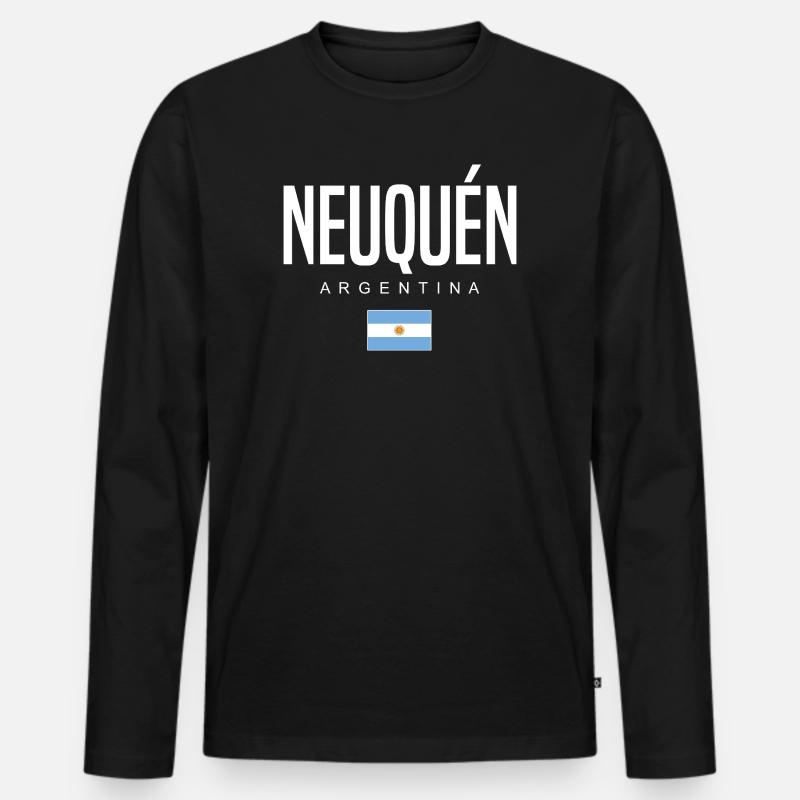 Neuquén Argentinien Argentinier - Männer Premium Bio Langarmshirt - Schwarz