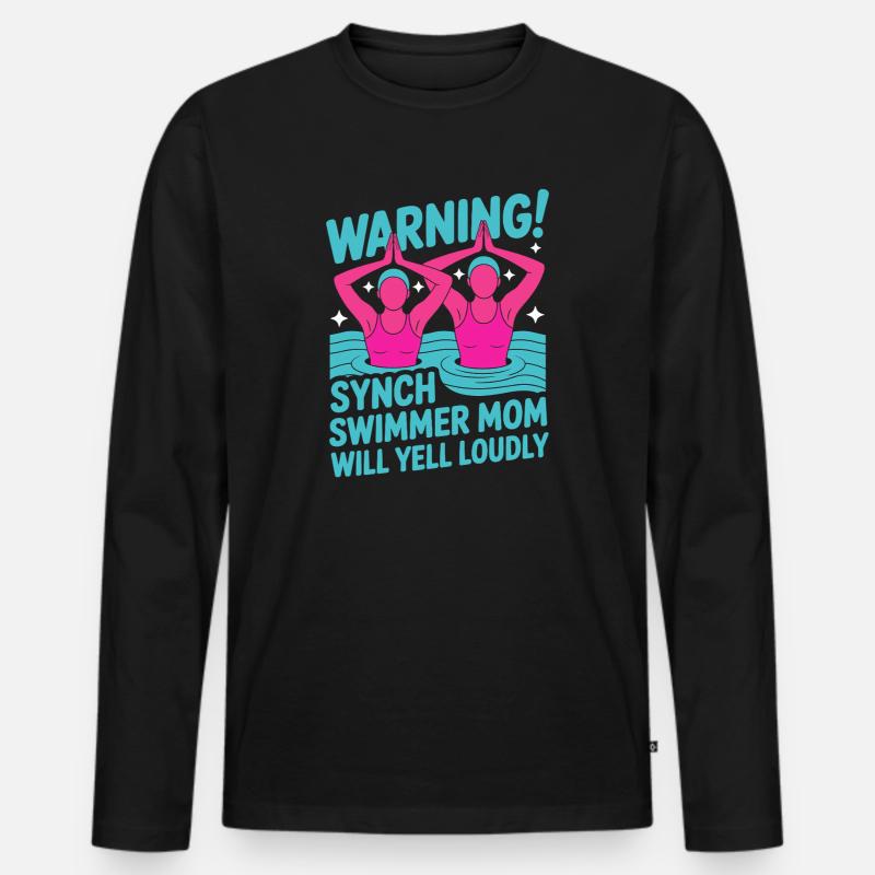 Synchronschwimmen Kunstschwimmen Wassersport - Männer Premium Bio Langarmshirt - Schwarz