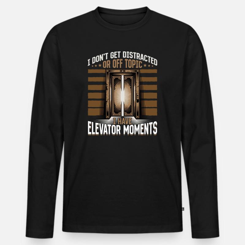 Elevator toddler & kids - Männer Premium Bio Langarmshirt - Schwarz