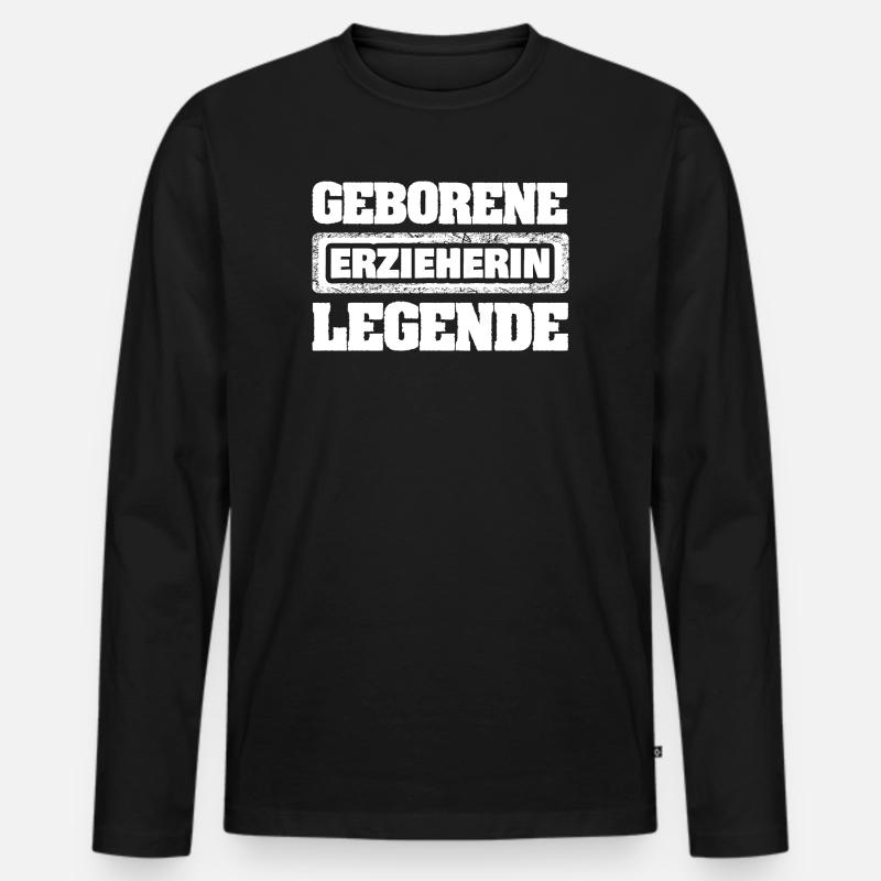 Beruf Erzieherin - Männer Premium Bio Langarmshirt - Schwarz