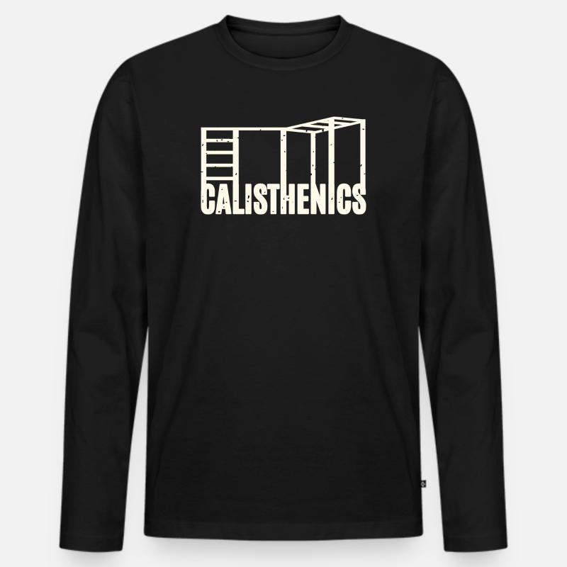 Calisthenics - Männer Premium Bio Langarmshirt - Schwarz