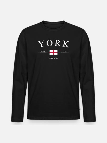 York England – Holiday Souvenir & Gift - Men's Premium Organic Long Sleeve Shirt - black