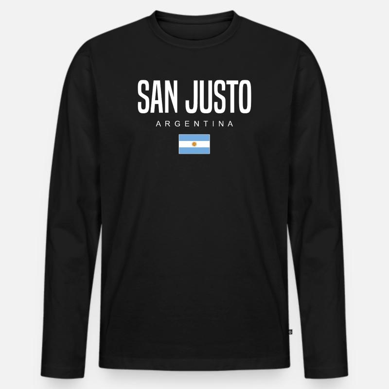 San Justo Argentinien Argentinier - Männer Premium Bio Langarmshirt - Schwarz
