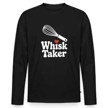 Schneebesen Taker - Männer Premium Bio Langarmshirt - Schwarz - Vorne - Nico (187cm)