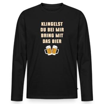 Neighborhood moving helper first apartment - Men's Premium Organic Long Sleeve Shirt - black - Front - Nico (187cm)