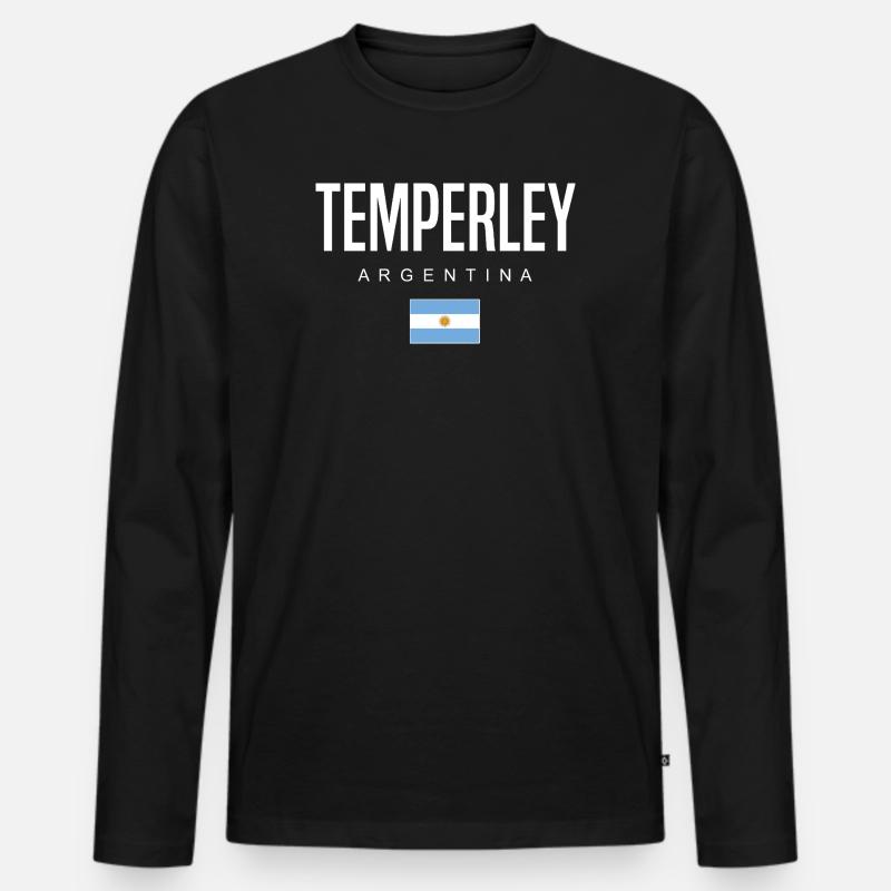 Temperley Argentinien Argentinier - Männer Premium Bio Langarmshirt - Schwarz