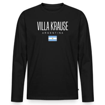 Villa Krause Argentinien Argentinier - Männer Premium Bio Langarmshirt - Schwarz - Vorne - Nico (187cm)