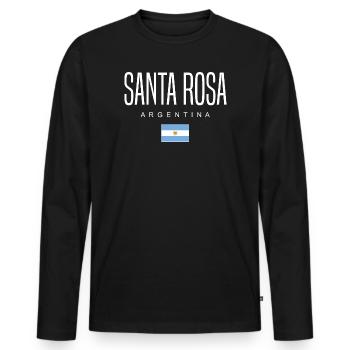 Santa Rosa Argentine Argentine - T-shirt manches longues Premium bio Homme - noir - Devant - Nico (187cm)