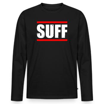 Buveur de bière, amateur de bière - T-shirt manches longues Premium bio Homme - noir - Devant - Nico (187cm)