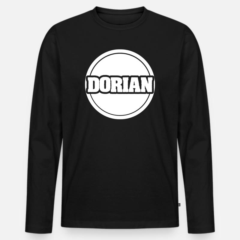 Dorian - Männer Premium Bio Langarmshirt - Schwarz