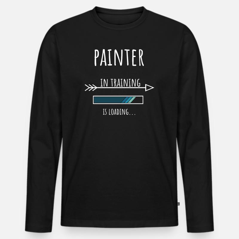 Painter Geschenk Beruf Ausbildung Maler - Männer Premium Bio Langarmshirt - Schwarz