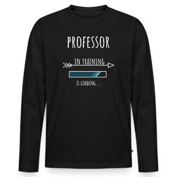 Professor Geschenk Beruf Ausbildung Professor - Männer Premium Bio Langarmshirt - Schwarz - Vorne - Nico (187cm)