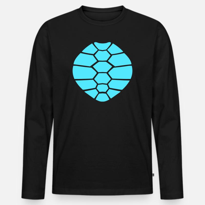 Turtle shell pattern turtle icon cool - Men's Premium Organic Long Sleeve Shirt - black