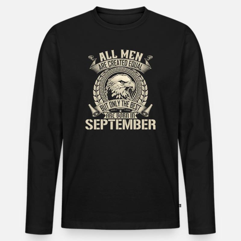 September Eagle Unity Design - Männer Premium Bio Langarmshirt - Schwarz