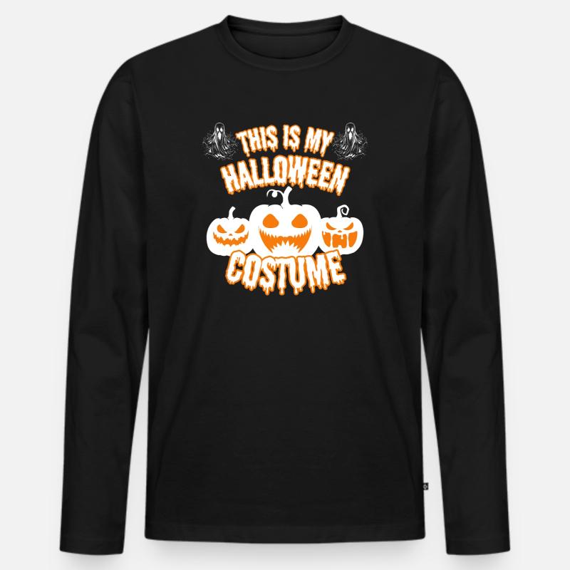 Scary Halloween Costume - Männer Premium Bio Langarmshirt - Schwarz