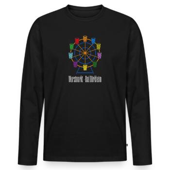 Pop Art Ferris Wheel Wurstmarkt Bad Dürkheim – Palatinate - Men's Premium Organic Long Sleeve Shirt - black - Front - Nico (187cm)