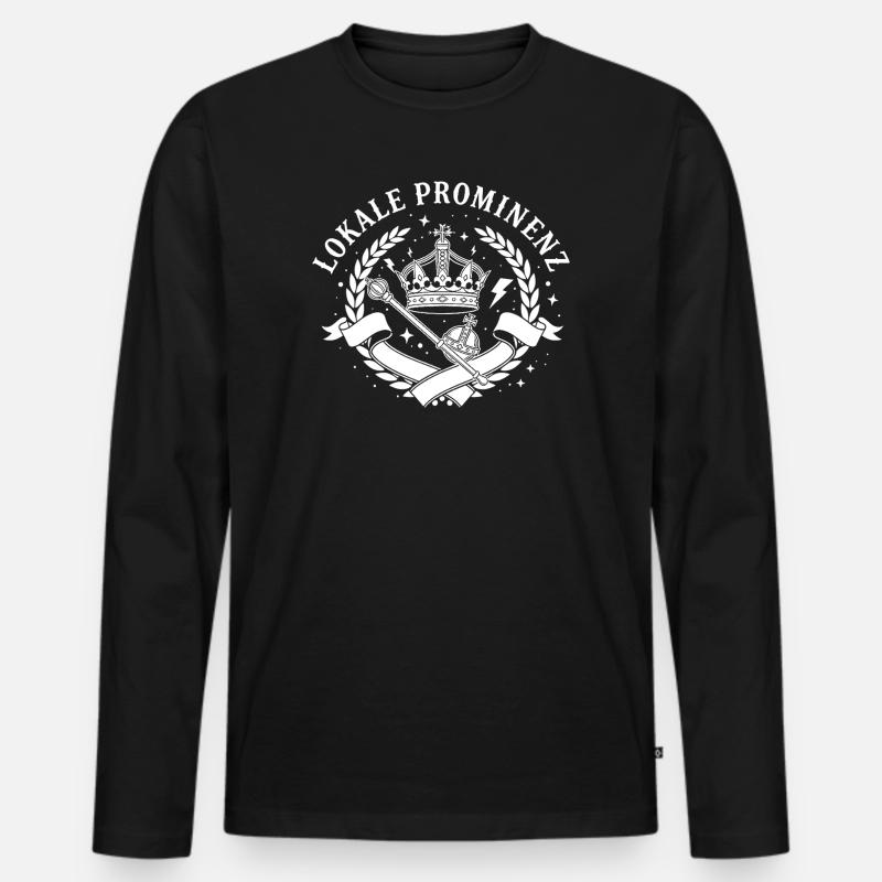 Lokale Prominenz - Männer Premium Bio Langarmshirt - Schwarz