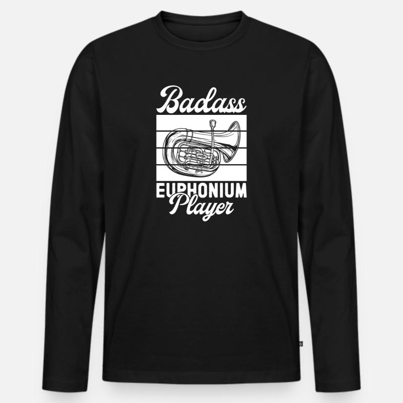Bariton Player Badass Player Euphonium - Männer Premium Bio Langarmshirt - Schwarz