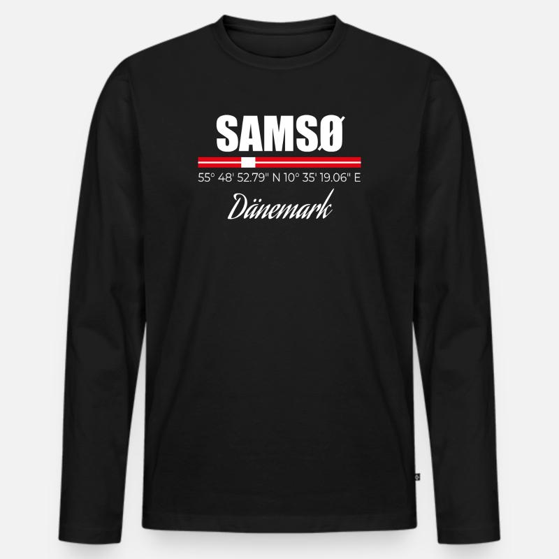 Samso - Men's Premium Organic Long Sleeve Shirt - black